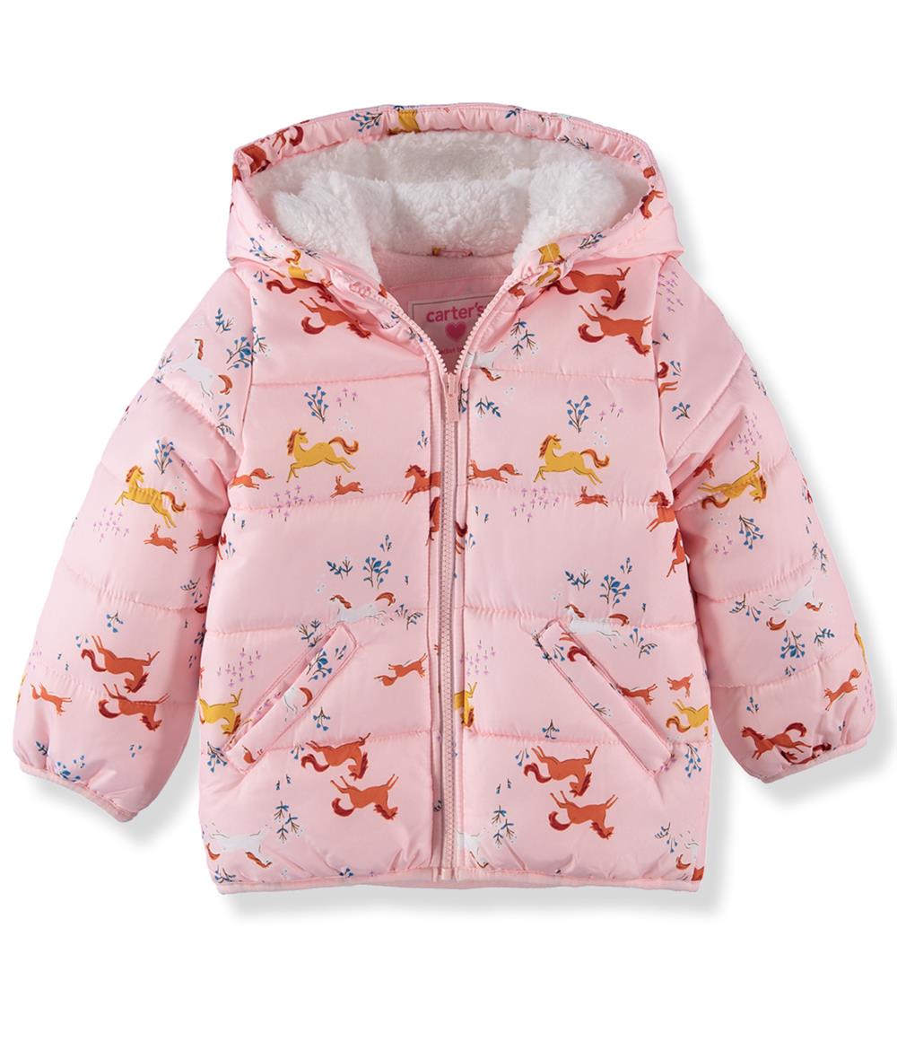 Carters Girls 4-6X Floral Puffer Jacket