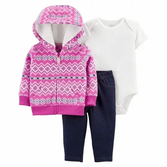 Carters 3-Piece Fair Isle Cardigan Set