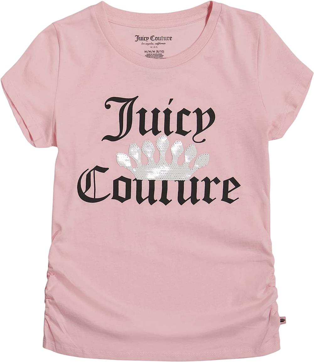 Juicy Couture Girls 7-16 Crown Flip Sequin T-Shirt