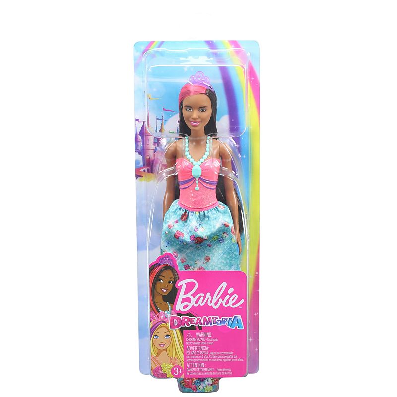 Mattel Barbie Dreamtopia Princess Doll, 12-inch, Brunette with Pink Hairstreak