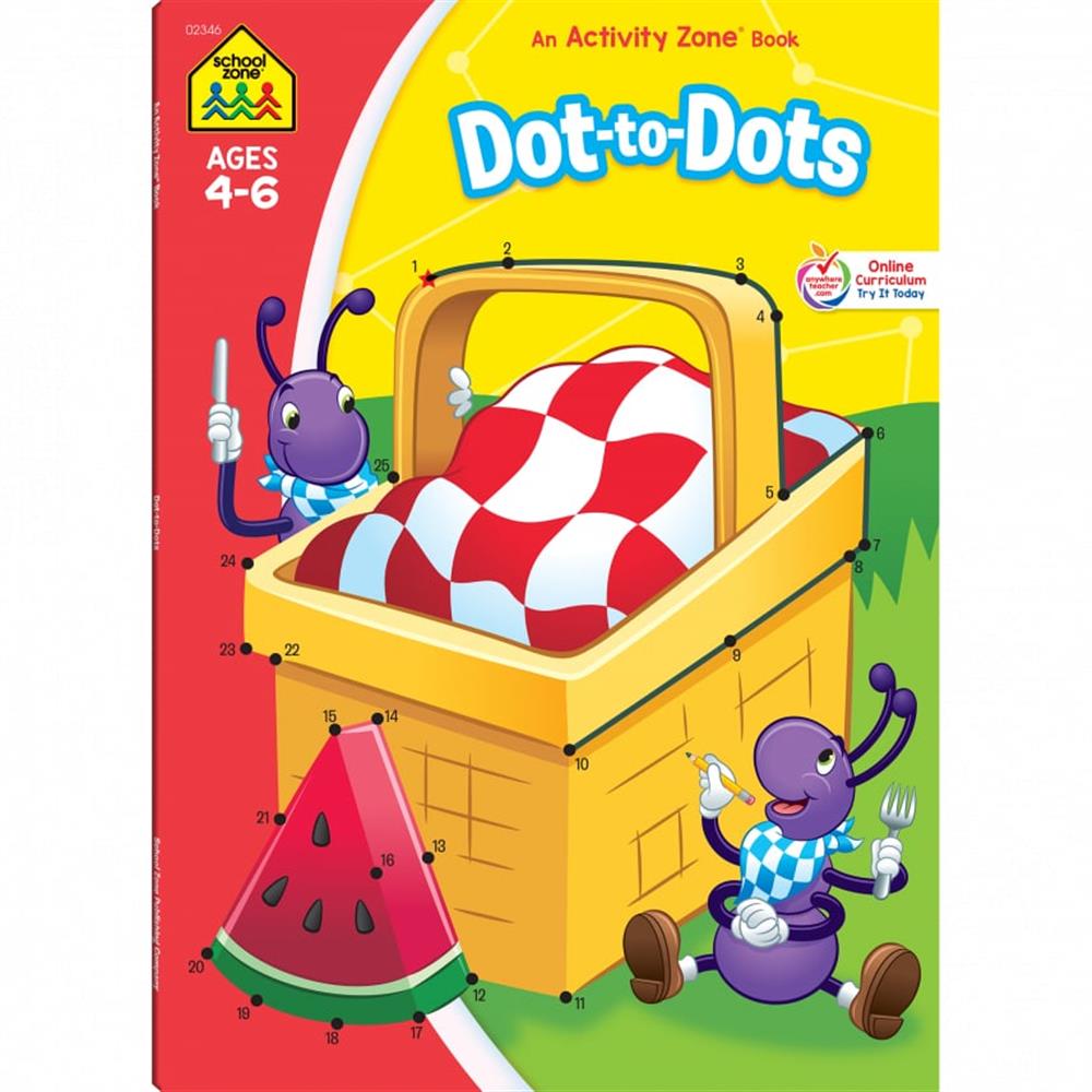 School Zone Dot-to-Dots Activity Workbook