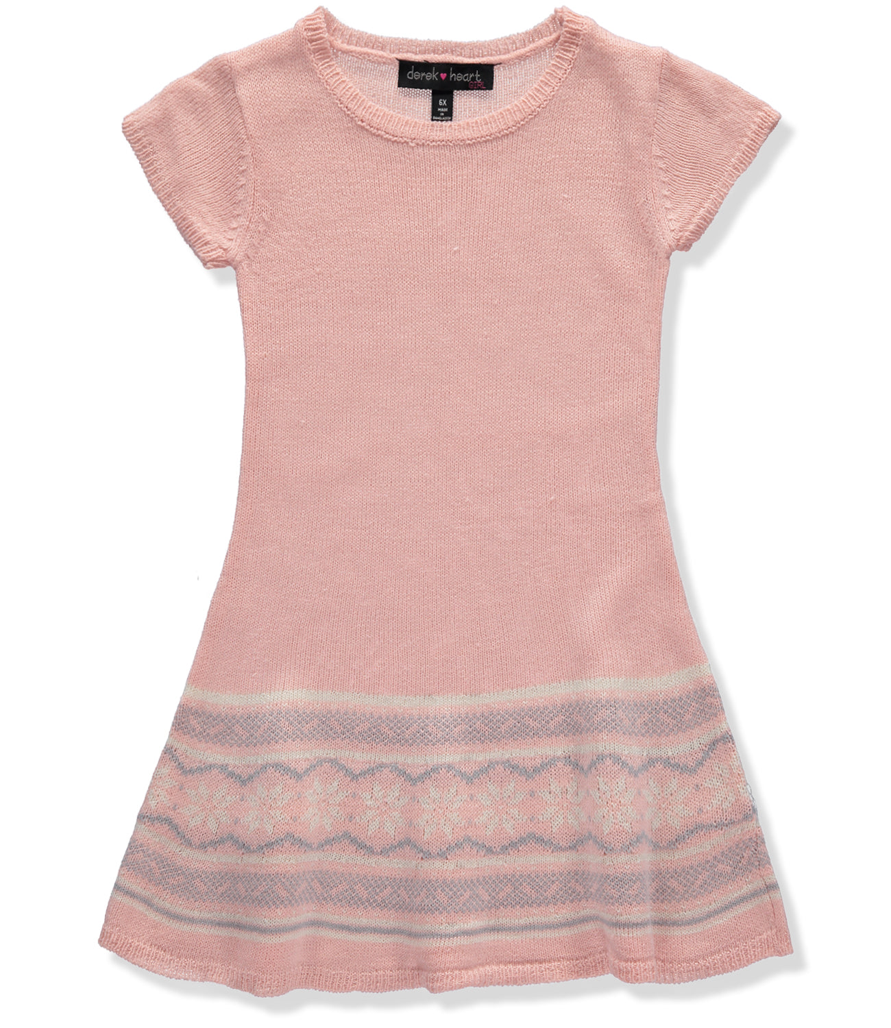 Derek Heart Girls 4-6X Jacquard Sweater Dress