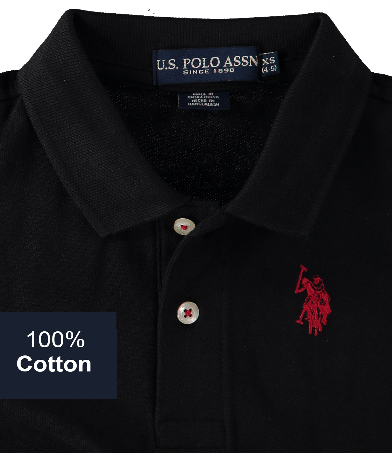 U.S. Polo Assn. Boys 4-20 Short-Sleeve Classic Polo Shirt with Small Pony Applique