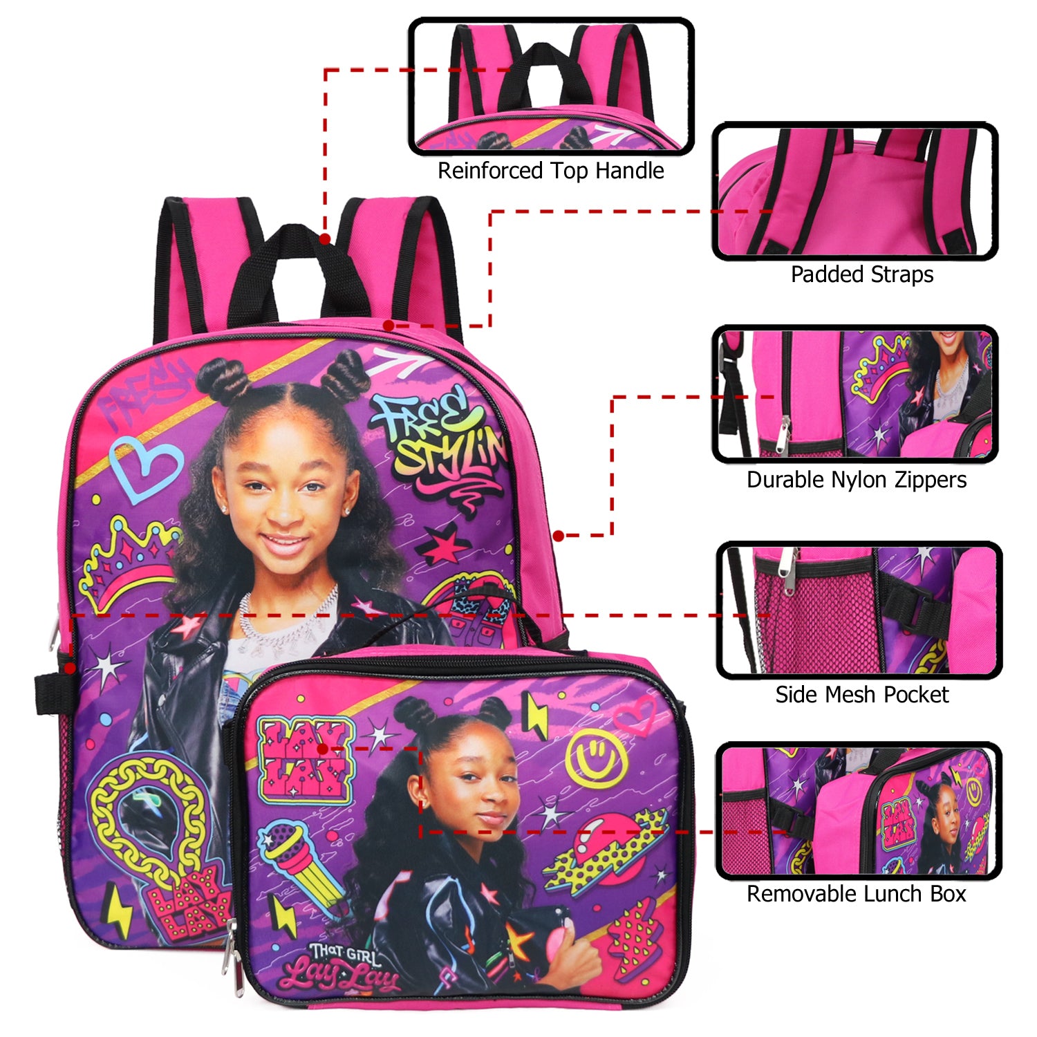 Nickelodeon Girls That Girl Lay Lay Backpack Lunchbox Set