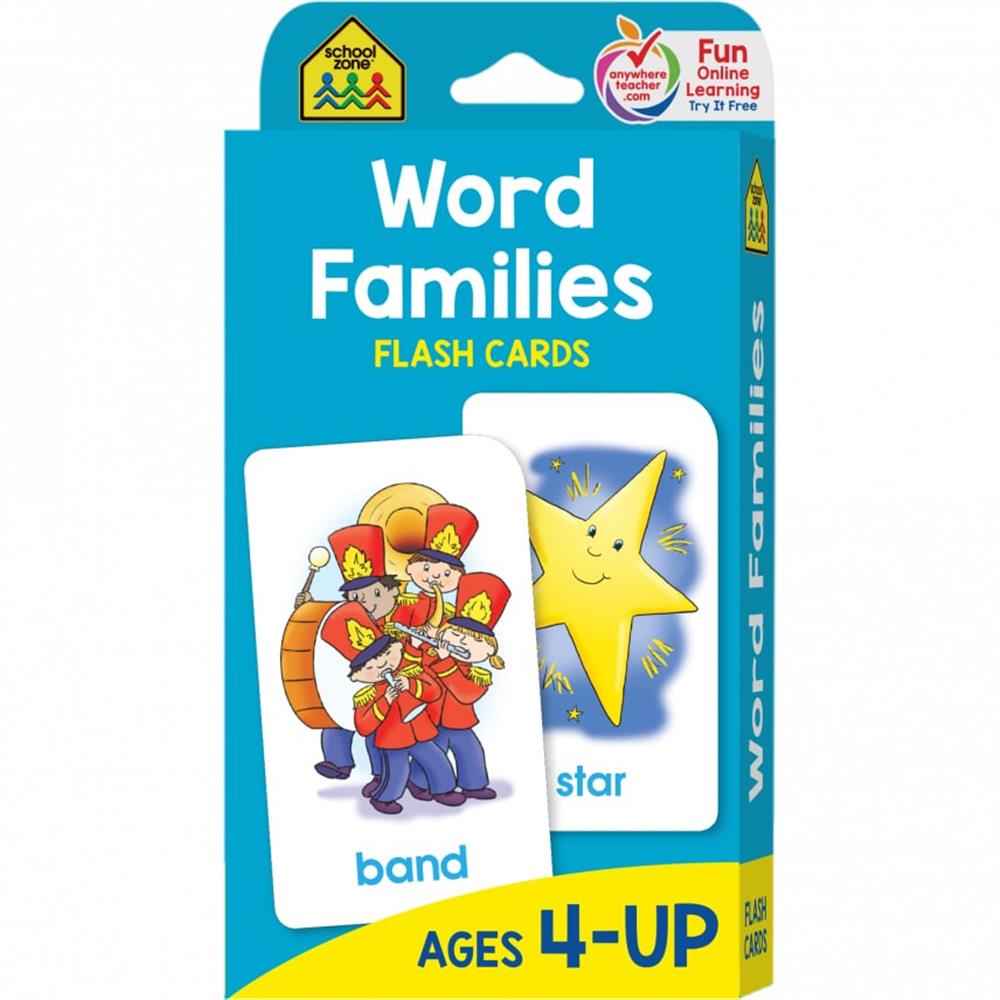 School Zone Word Families Flash Cards