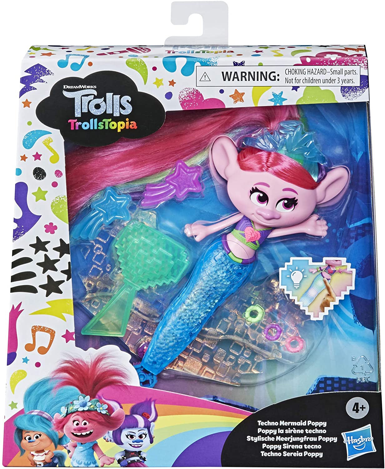 DreamWorks TrollsTopia Techno Mermaid Poppy Doll