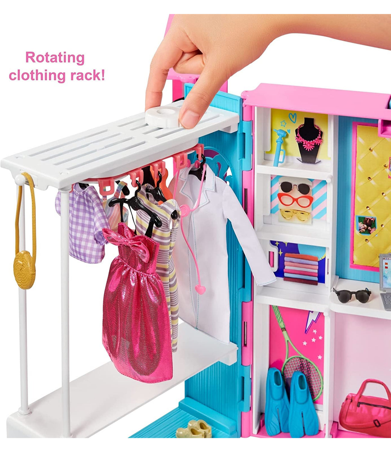 Barbie Dream Closet with 30+ Pieces, Toy Closet, Features 10+ Storage Areas