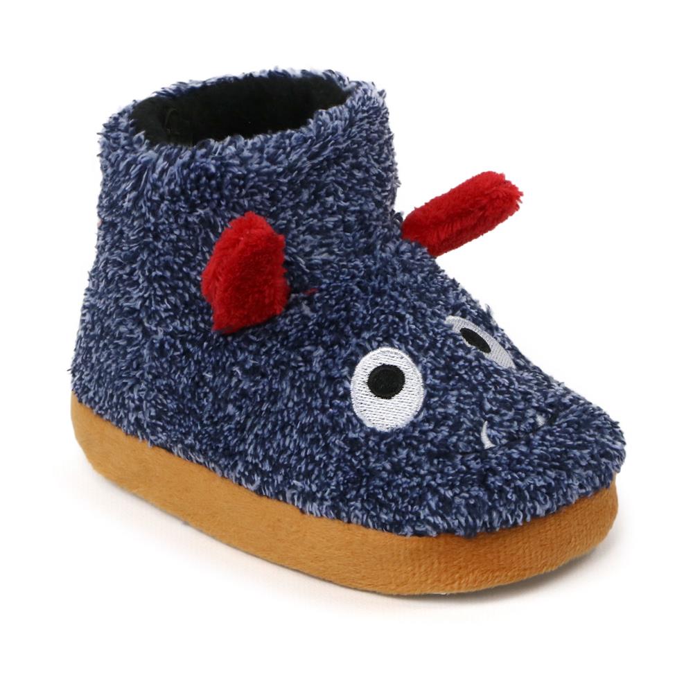 Zac & Evan Boys 2T-4T Plush Animal Slipper