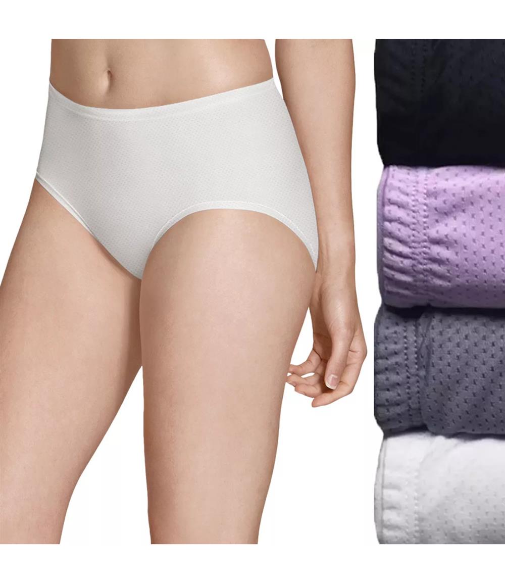 Fruit of the Loom Womens Signature Breathable 4-Pack Low Rise Briefs