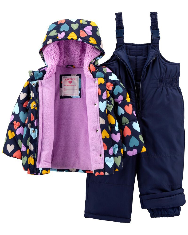 Carters Girls 2T-4T 2-Piece Snowsuit Set