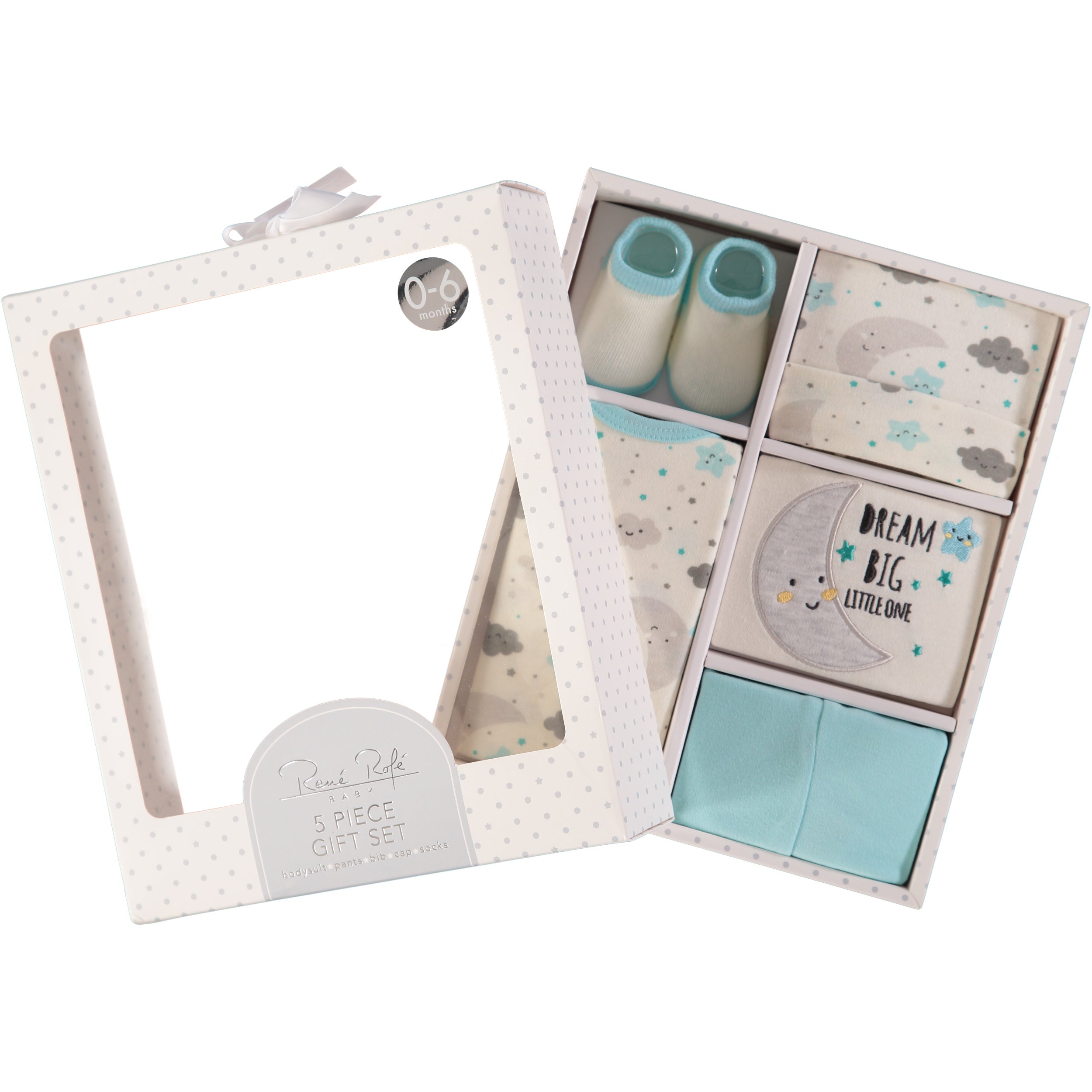 Rene Rofe Baby Boys and Baby Girls 0-9 Months 5-Piece Gift Box Set