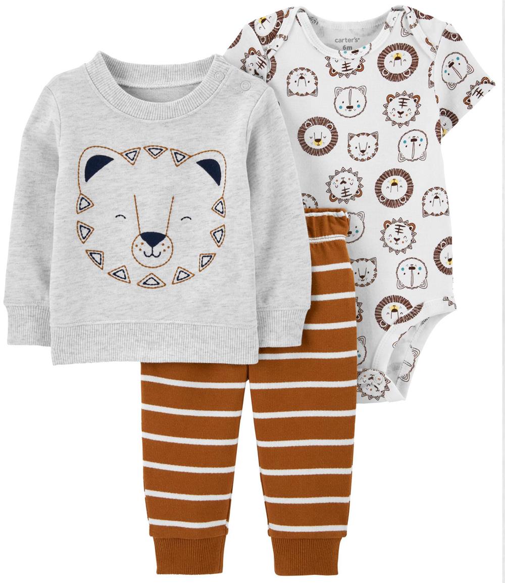 Carters Boys 0-24 Months 3-Piece Tiger Cardigan Set