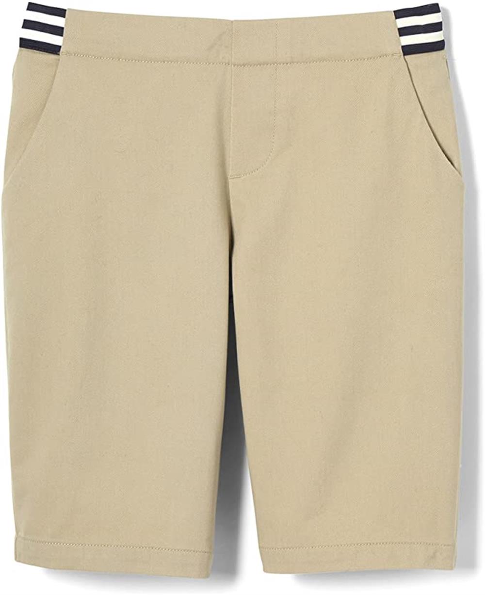 French Toast Pull-On Stretch Contrast Waistband Shorts