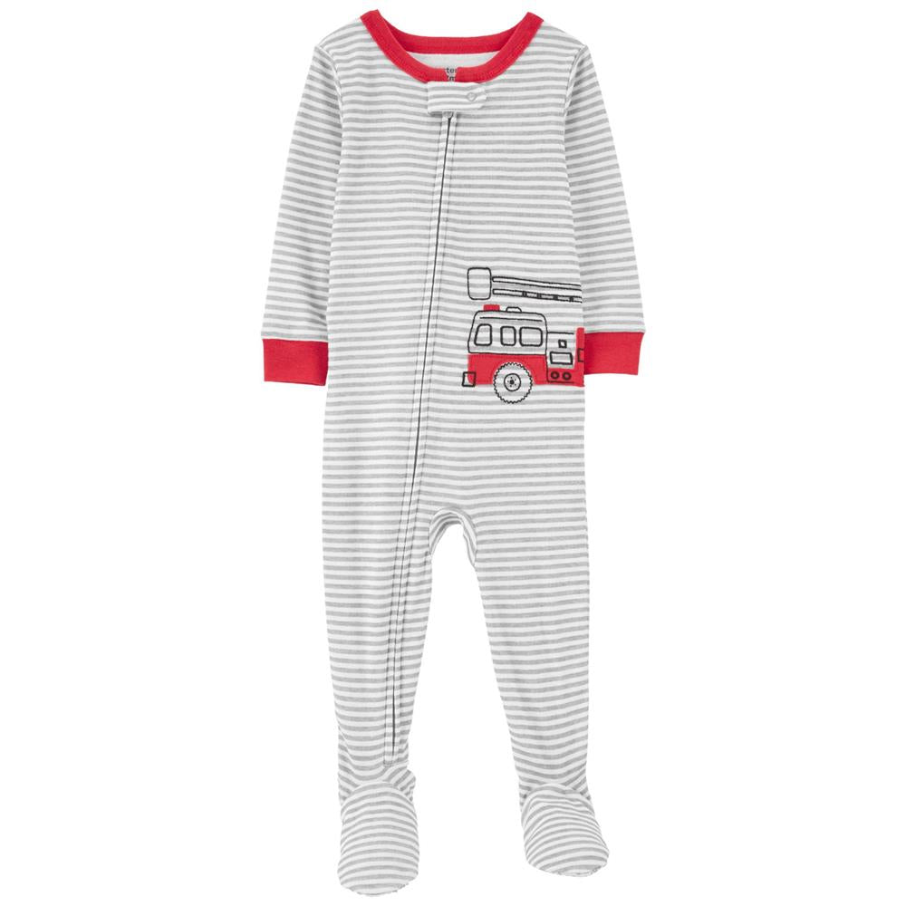 Carters Boys 2T-5T 1-Piece Footed Fire Truck Pajamas