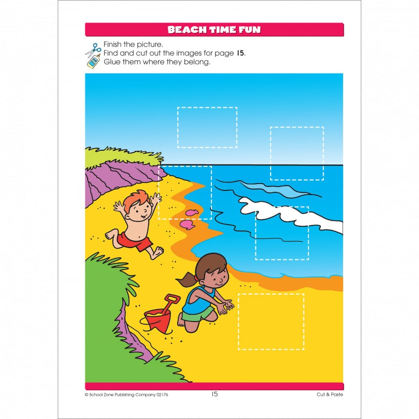 School Zone Cut & Paste Preschool Workbook