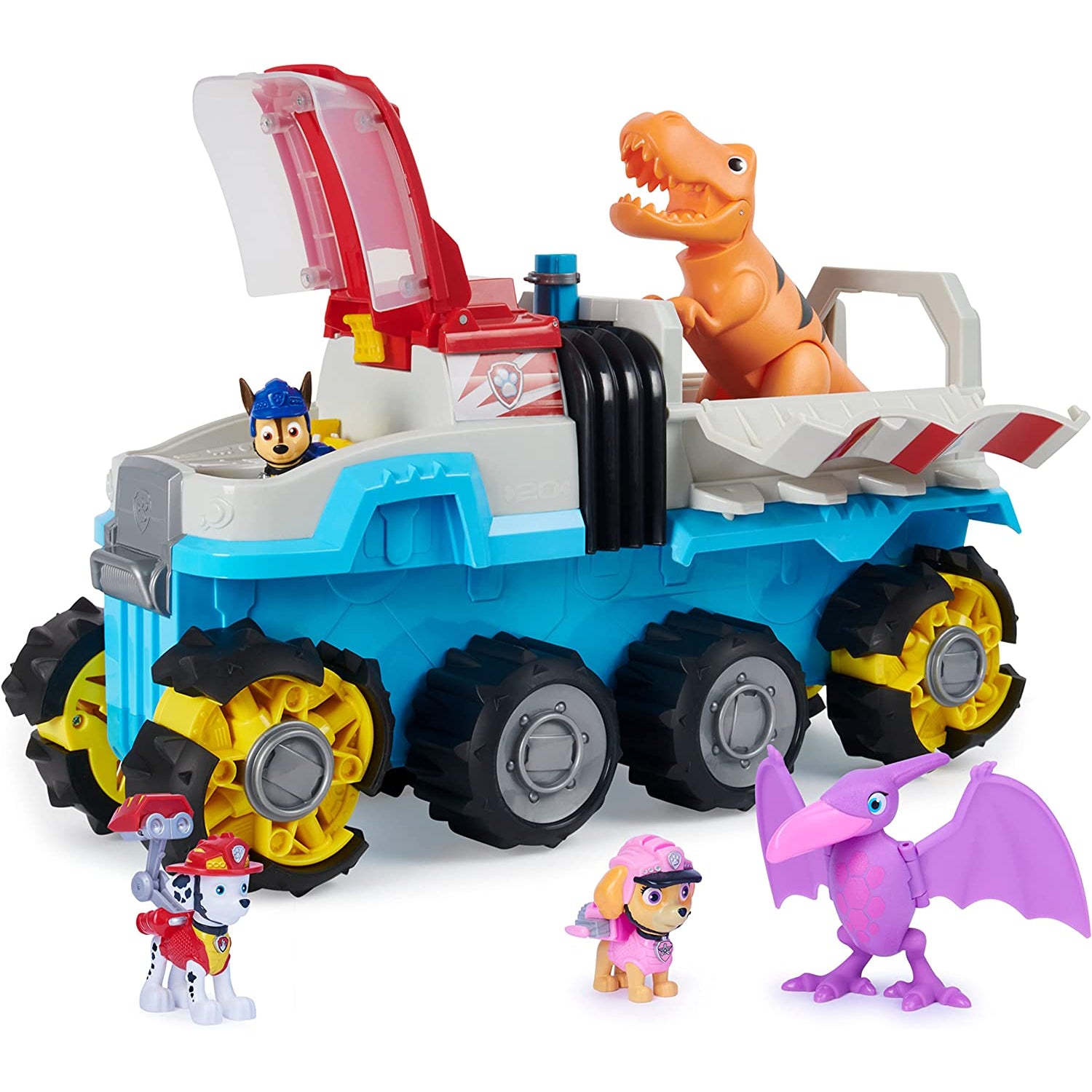 Paw Patrol Dino Patroller Motorized Vehicle with 3 Exclusive Bonus Action Figures