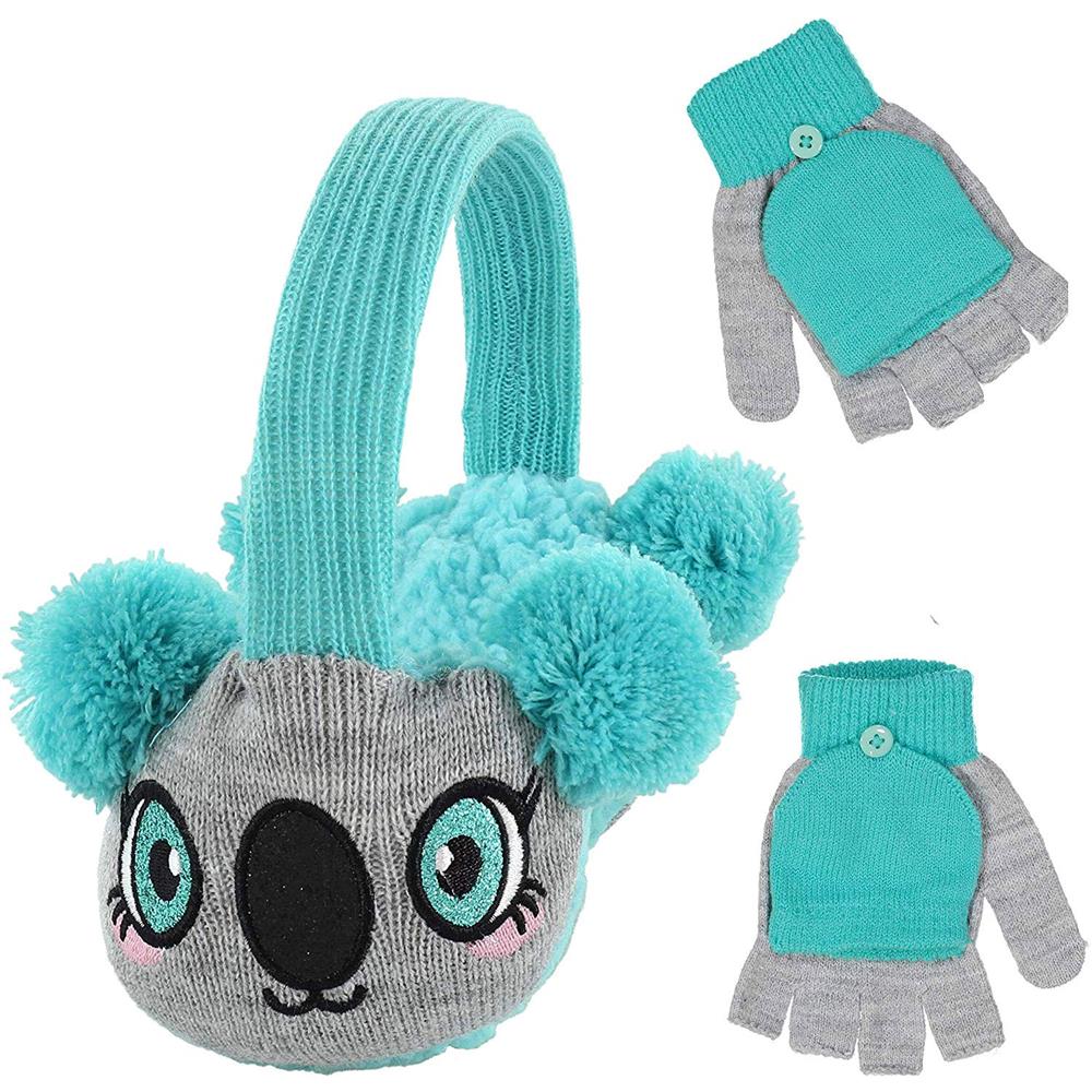 Addie & Tate Girls 4-6X Koala Earmuff Set