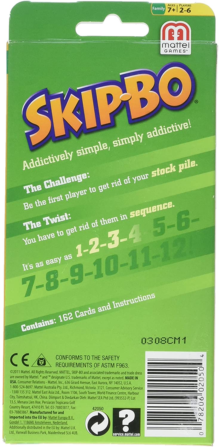 Mattel Skip Bo Card Game