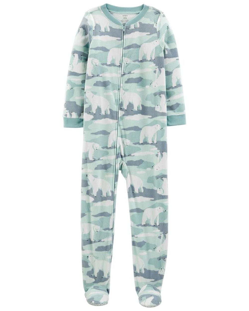 Boys 4-7 Camo Polar Bear Micro Fleece Blanket Sleeper