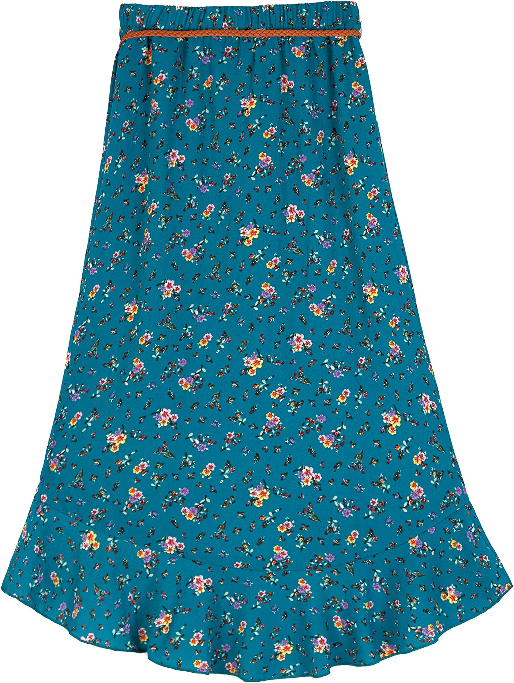 Amy Byer Girls 7-16 Belted Floral Skirt