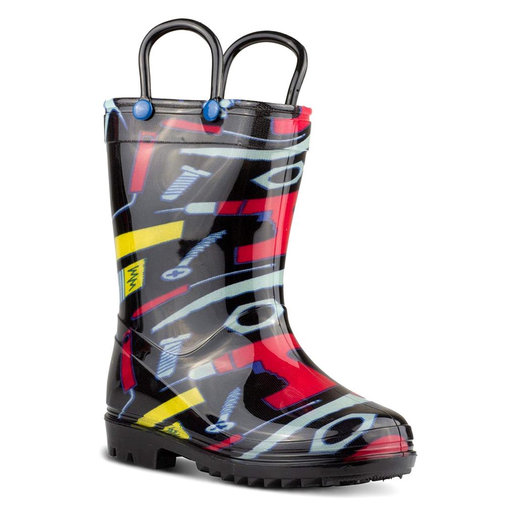 Lilly Of New York Boys 11-3 Tools Rainboot