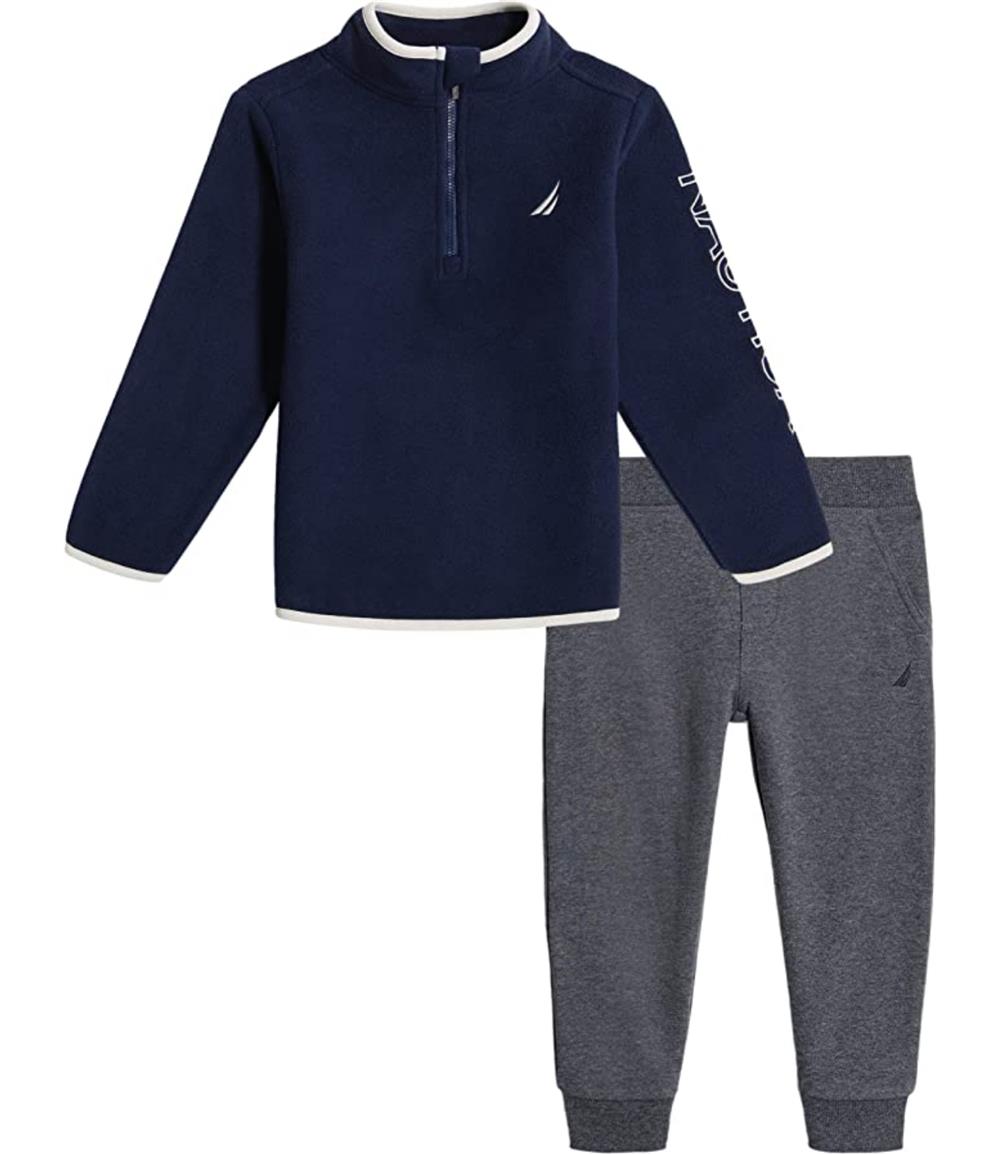 Nautica Boys 2T-4T Zip Fleece Jogger Set