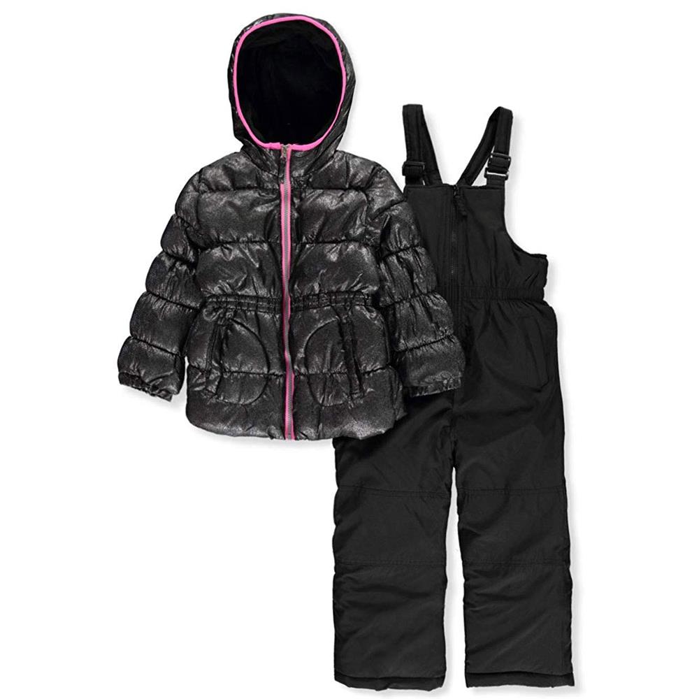 Pink Platinum Girls Star Foil Snowsuit