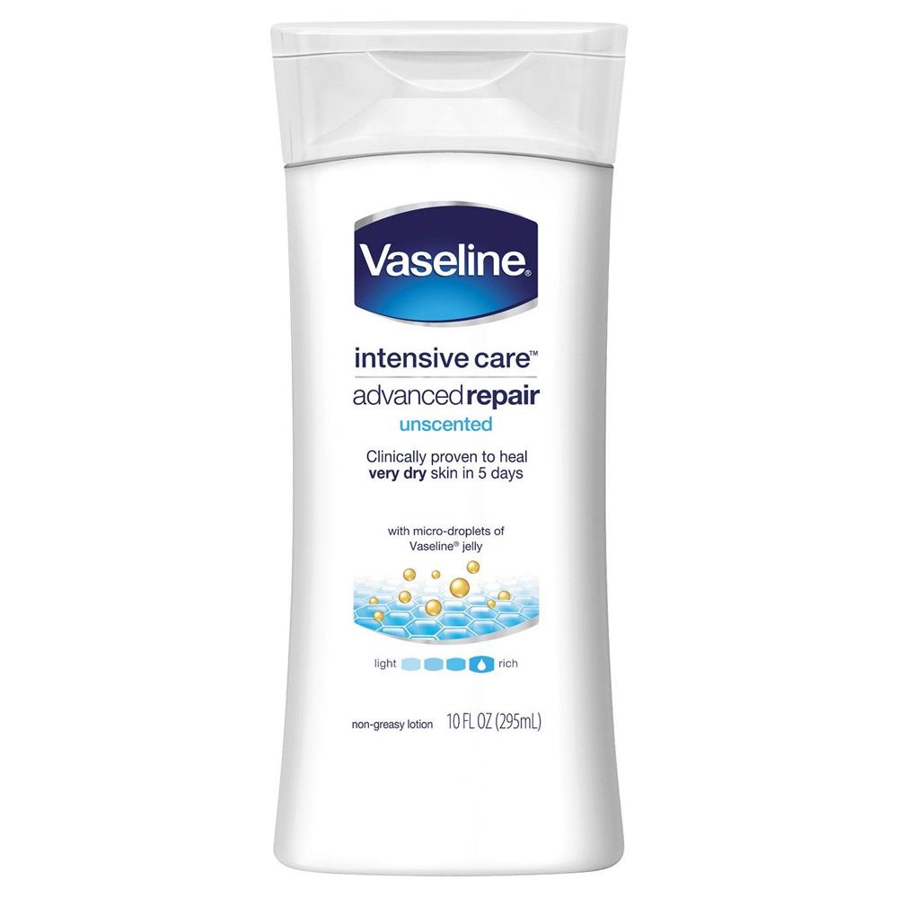 Vaseline Intensive Care Advanced Repair Unscented Lotion, 10 oz