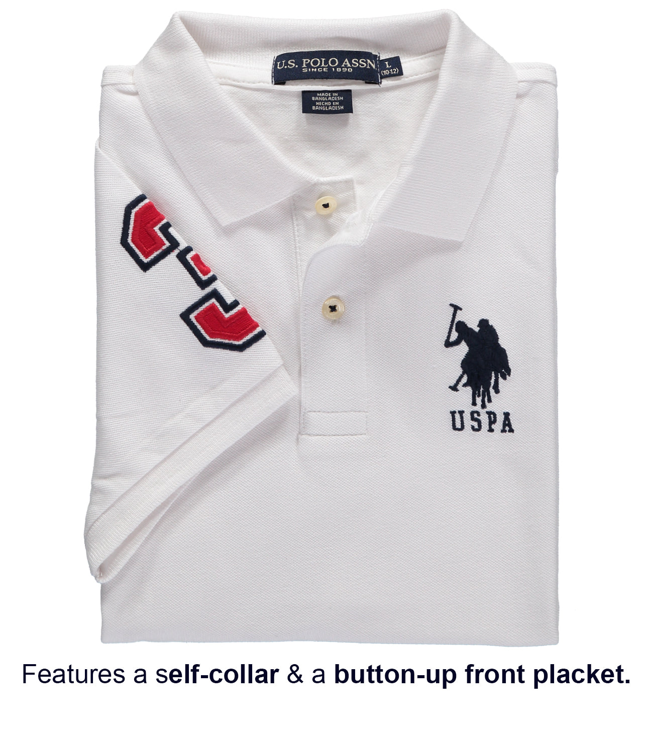 U.S. Polo Assn. Boys 8-20 Short-Sleeve Classic Polo Shirt with Big Pony Applique