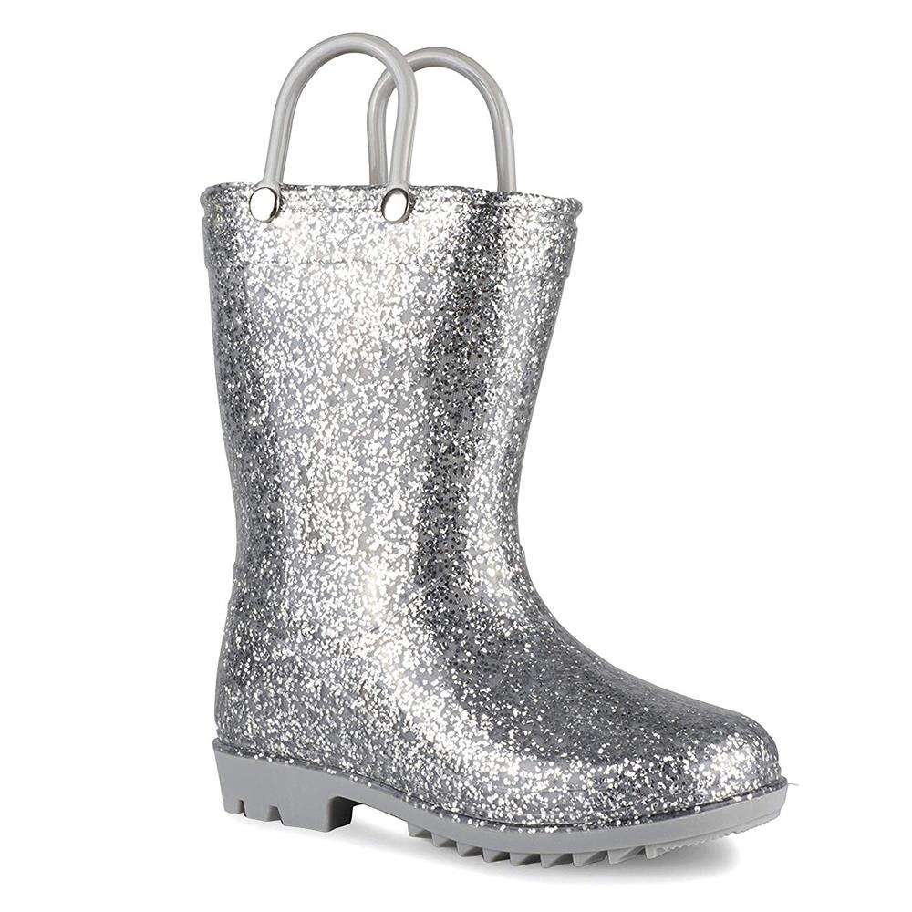 Lilly Of New York Girls 11-3 Glitter Rainboot