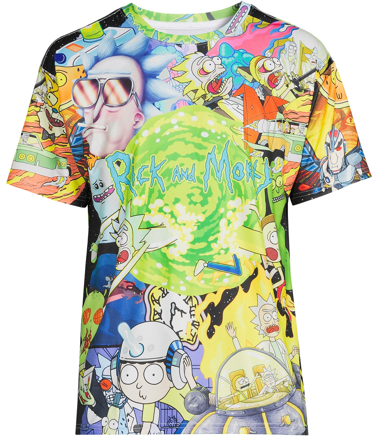 RICK AND MORTY Mens Sublimation Short Sleeve Graphic T-Shirt