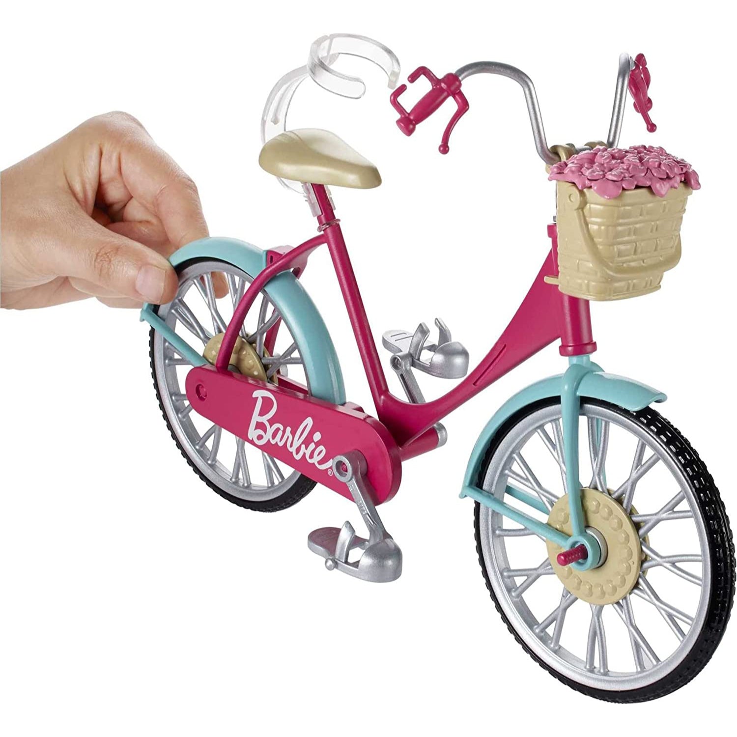 Mattel Barbie Bicycle with Basket of Flowers