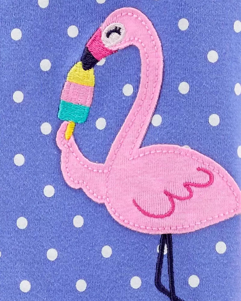 Carters Girls 12-24 Months 1-Piece Flamingo 100% Snug Fit Cotton Footie PJs