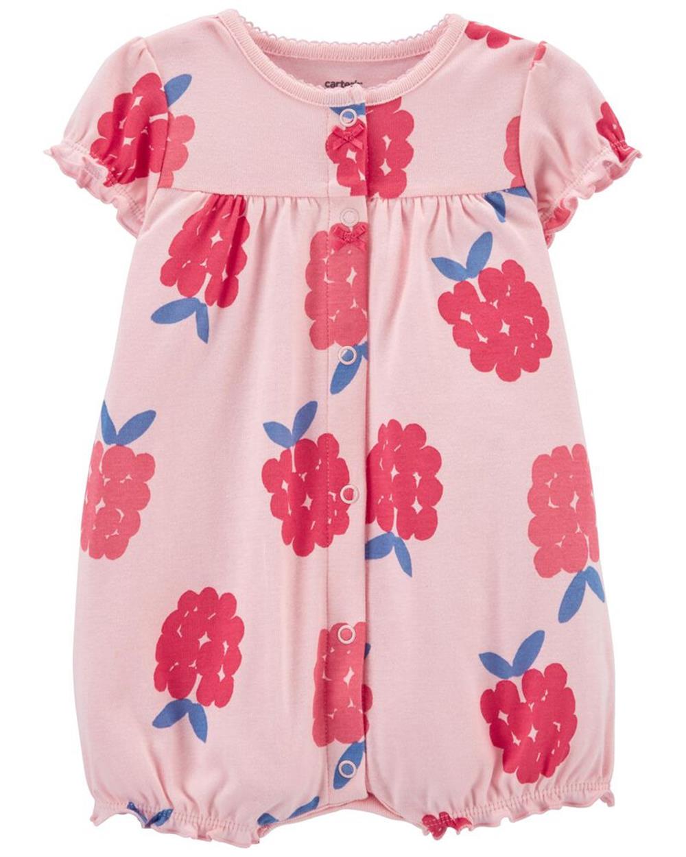 Carters Girls 0-24 Months Raspberry Snap-Up Romper