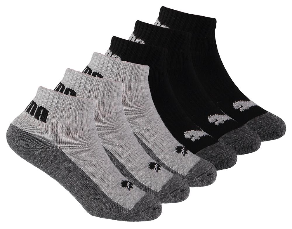 PUMA Boys 4-20 6-Pack Quarter Crew Sock