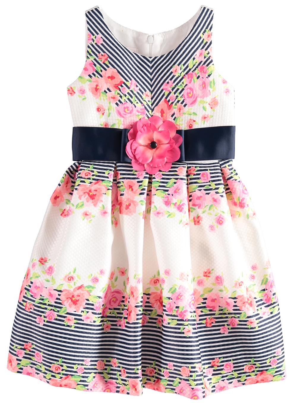 Bonnie Jean Girls 7-16 Floral Border Dress