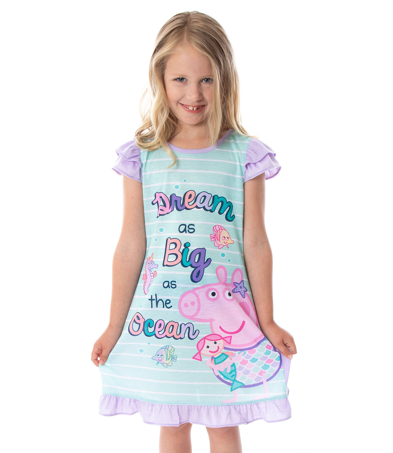 Peppa Pig Girls 2T-4T ''Rainy Days & Rainbows'' Nightgown