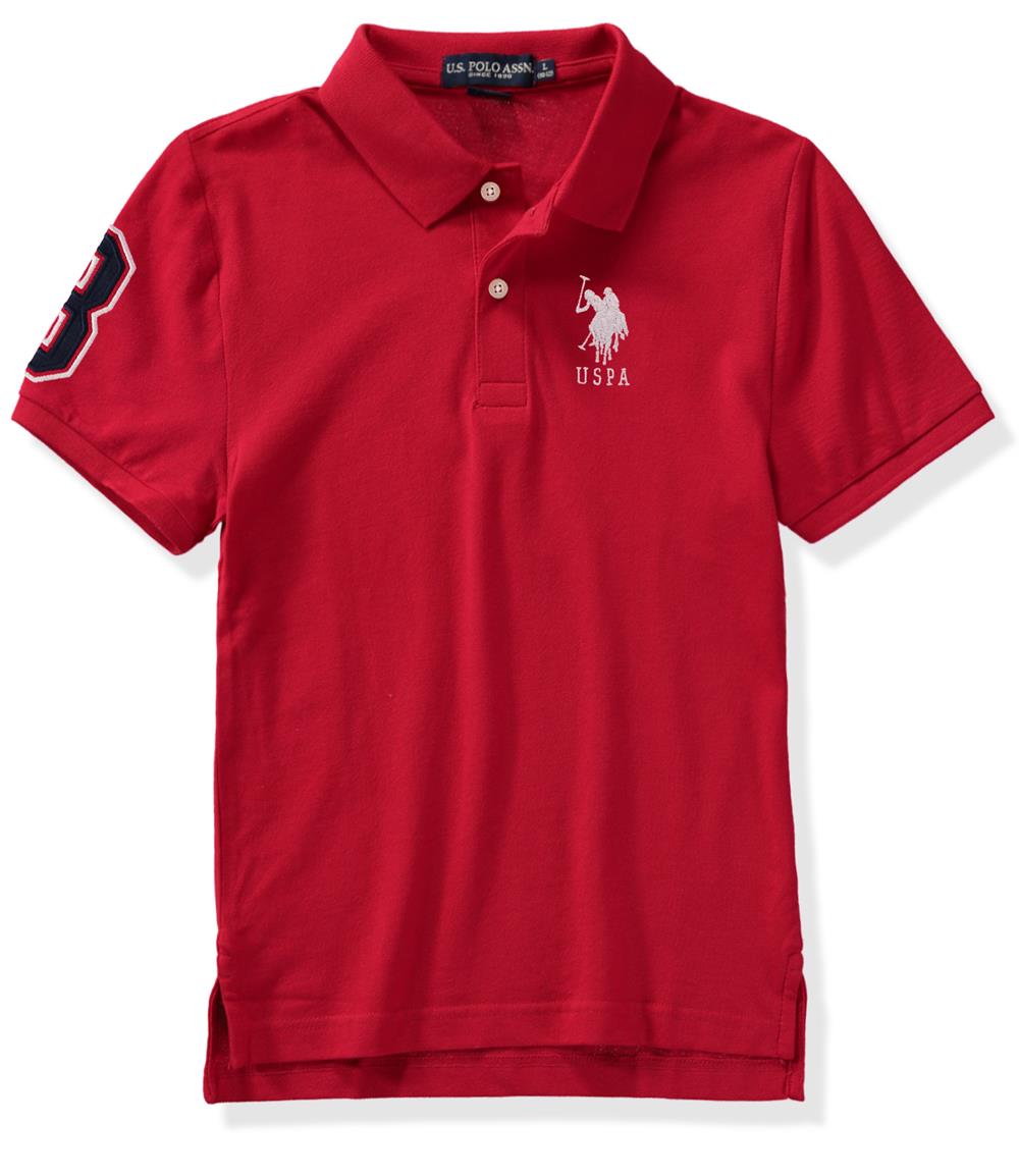 U.S. Polo Assn. Boys 8-20 Short-Sleeve Classic Polo Shirt with Big Pony Applique