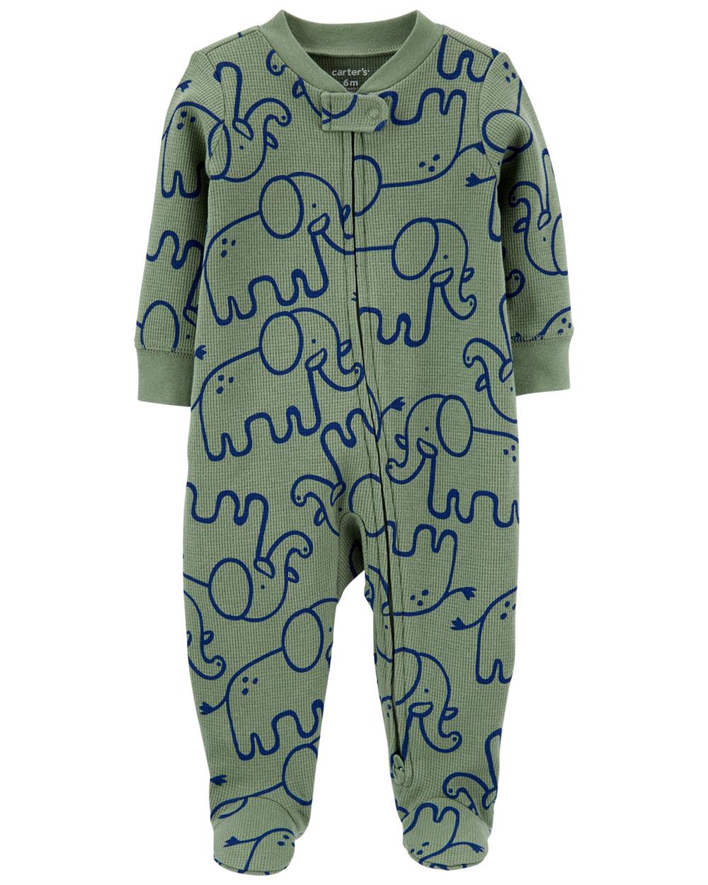 Carters Boys 0-9 Months Elephant 2-Way Zip Cotton Sleep & Play