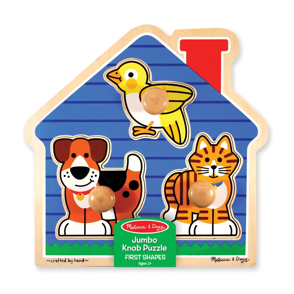 Melissa and Doug House Pets Jumbo Knob Puzzle - 3 Pieces