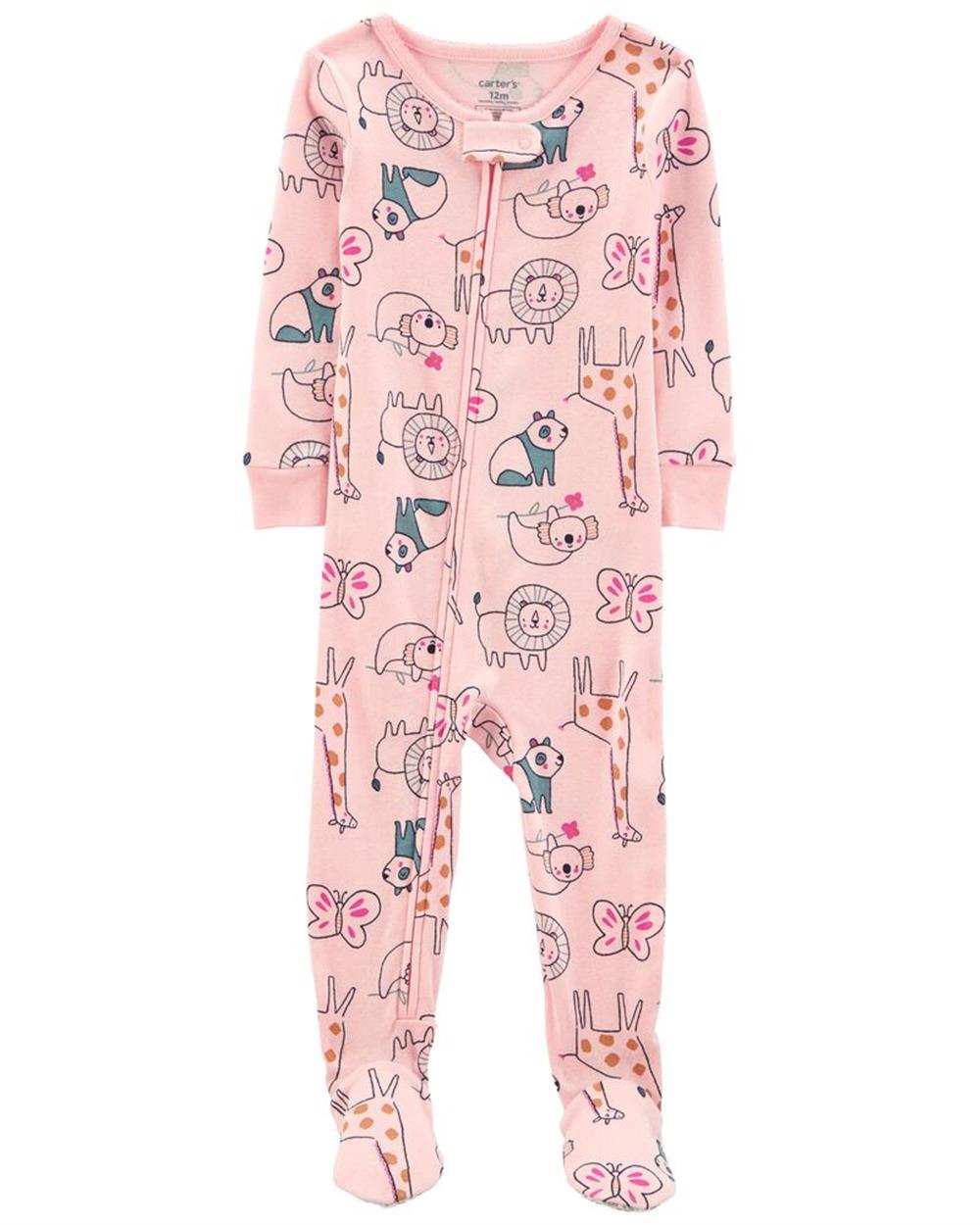 Carters 1-Piece Animals 100% Snug Fit Cotton Footie PJs