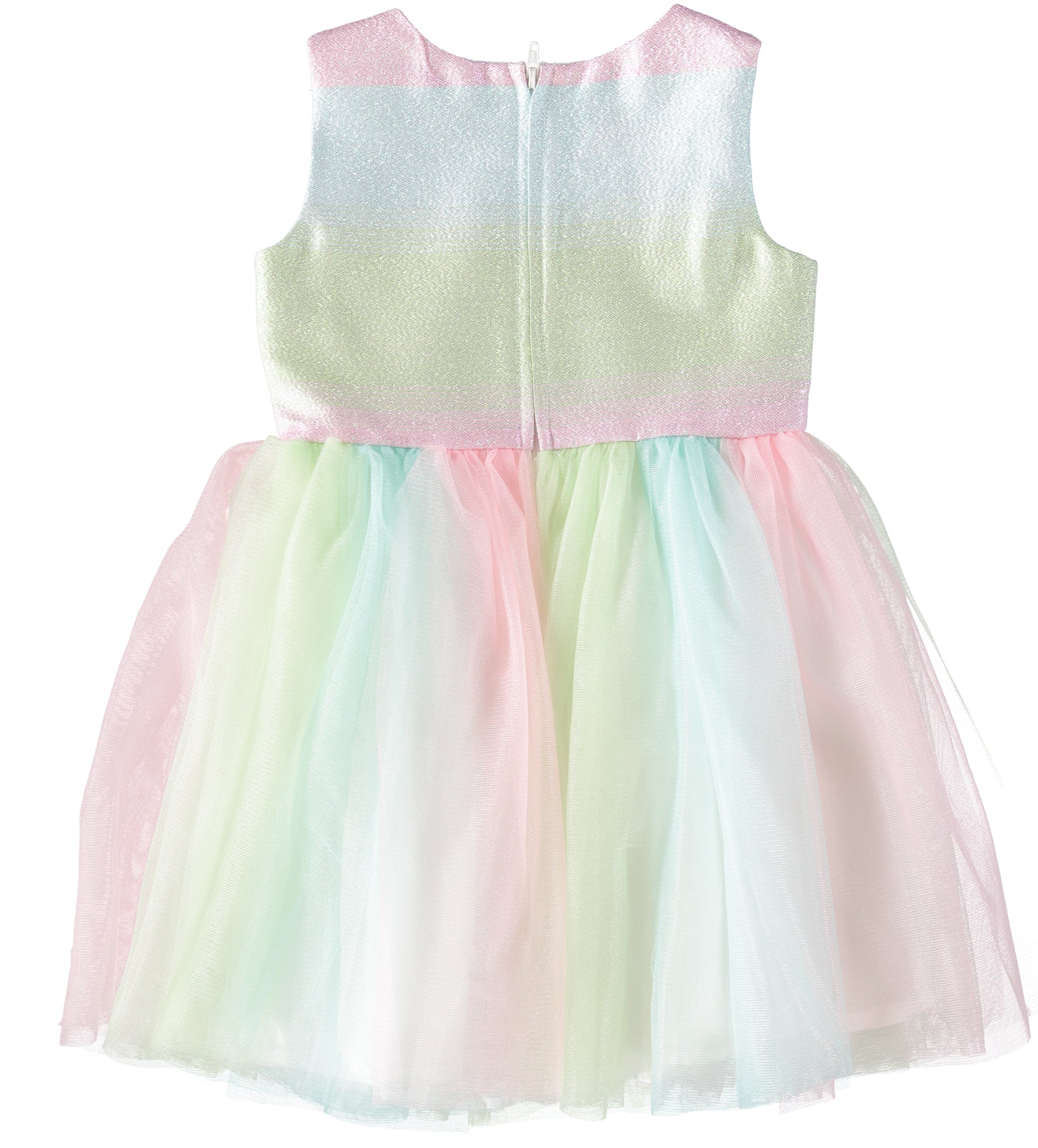 Bonnie Jean Girls 12-24 Months Rainbow Glitter Tulle Dress