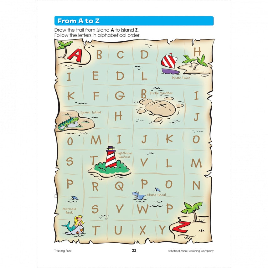 School Zone Tracing Fun! Write & Reuse Workbook