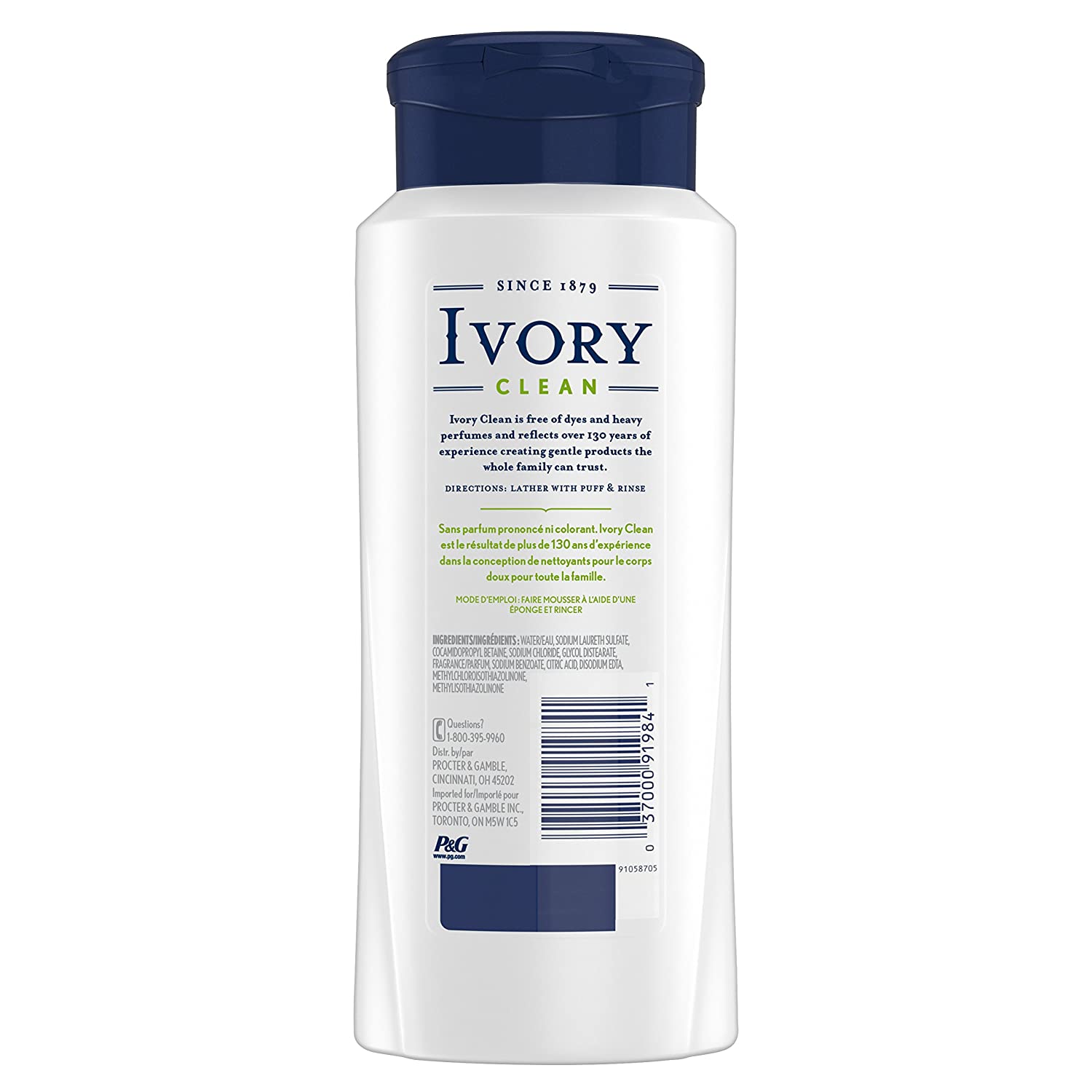 Ivory Scented Body Wash, Aloe 21 oz