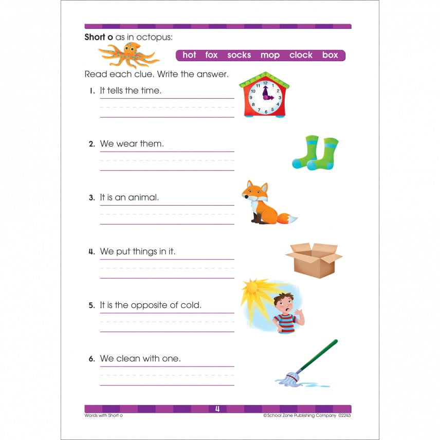 School Zone Beginning Reading Grades 1-2 Workbook