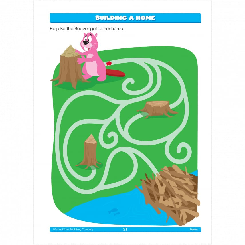 School Zone Mazes Activity Workbook