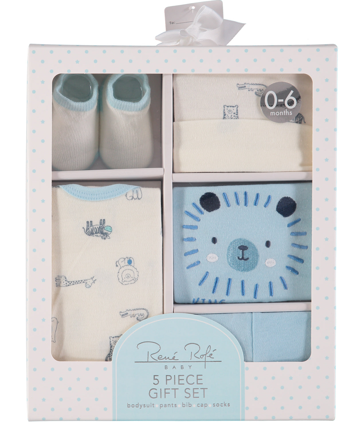 Rene Rofe Baby Boys and Baby Girls 0-9 Months 5-Piece Gift Box Set