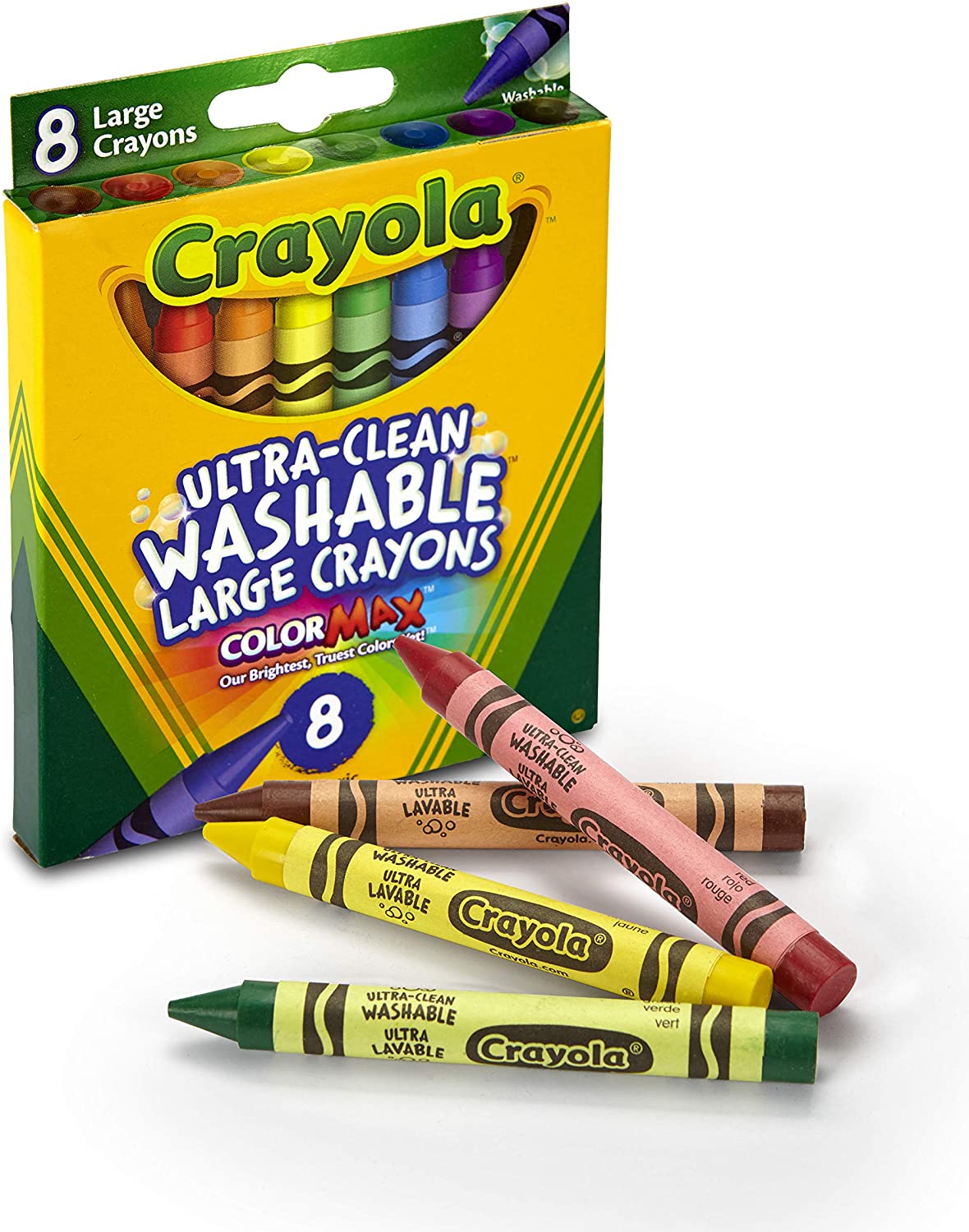 Crayola Washable Large Crayons - 8 count