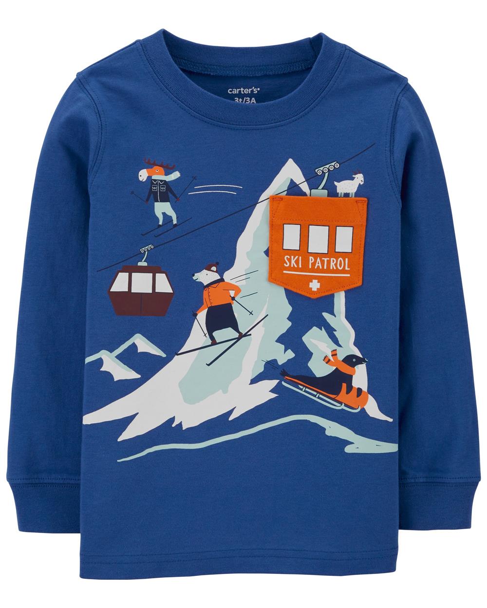 Carters Snow Jersey Long Sleeve Tee