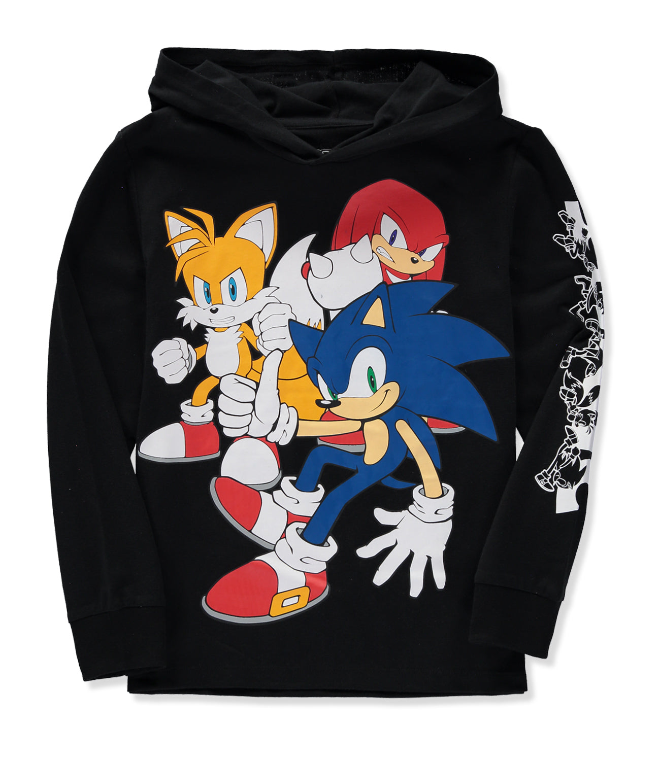 Sonic Boys 4-20 Long Sleeve Sonic and Friends Hooded T-Shirt